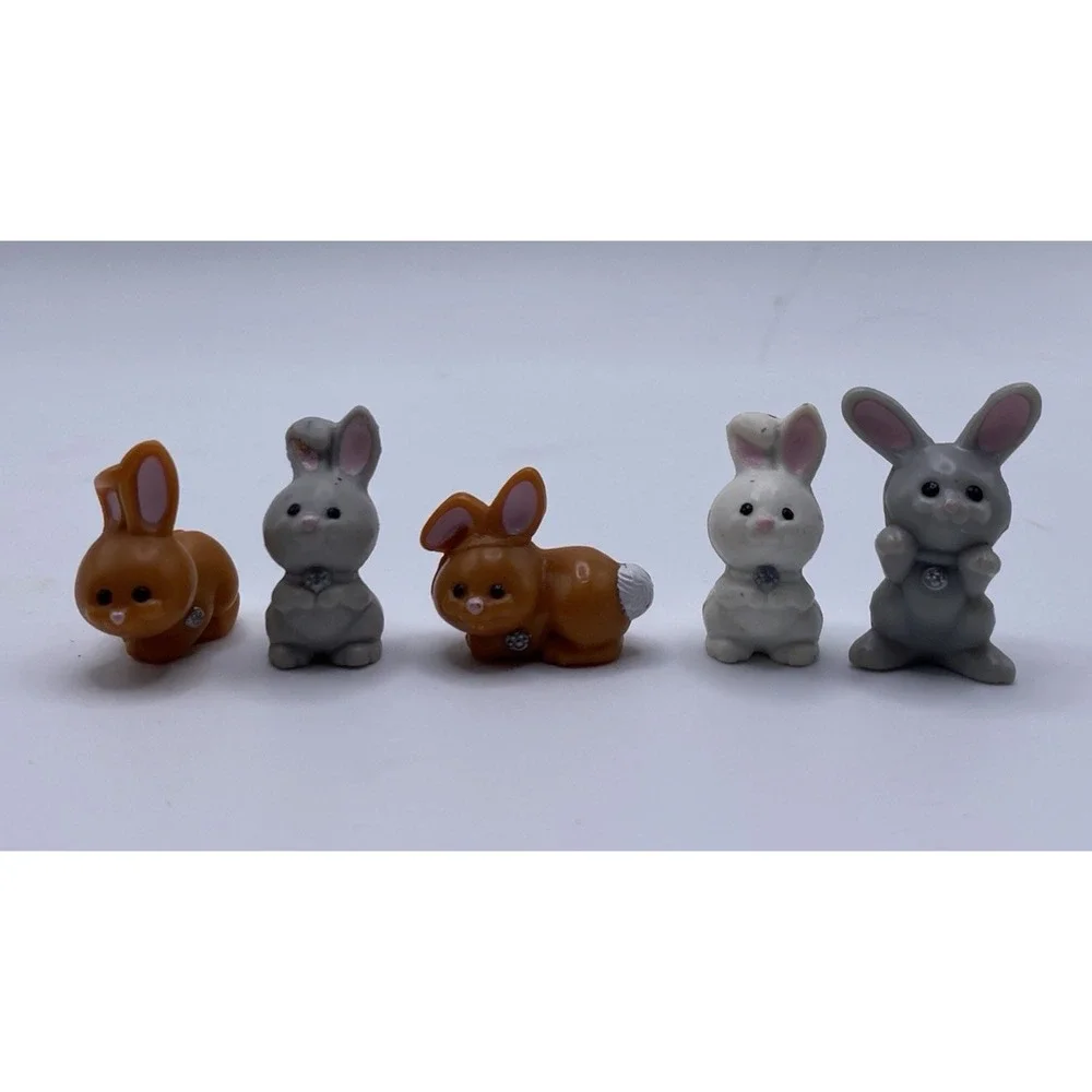 Vtg Kenner Tonka Littlest Pet Shop 1992 Baby Bunnies Lot of 5